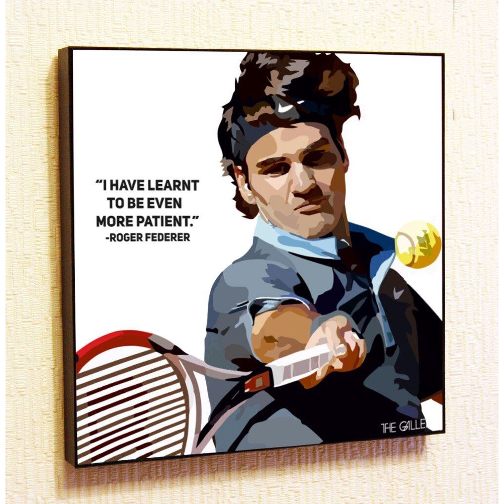 สติกเกอร์ติดผนัง ลายคําคมแรงบันดาลใจ เทนนิส Roger Federer ของขวัญ สําหรับตกแต่งบ้าน
