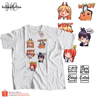 เสื้อยืดสีขาว Chainsaw Man - Cute Faces Anime Shirtเสื้อยืด เสื้อยืดสีพื้น_45