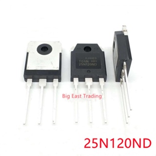 2 ชิ้น 25N120ND TO-3P tga25n120nd tgan25n120nd 25N120 TO3P 25A/1200 โวลต์ IGBT สำหรับเตาแม่เหล็กไฟฟ้าอินเวอร์เตอร์เครื่องเชื่อมใหม่เดิม