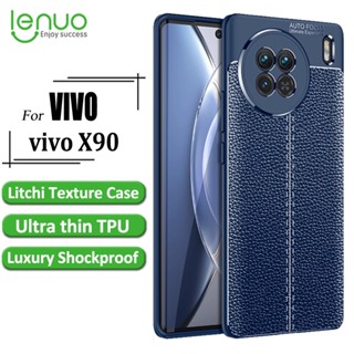 Lenuo เคสโทรศัพท์มือถือ TPU แบบนิ่ม ป้องกันกระแทก บางพิเศษ หรูหรา สําหรับ Vivo X90