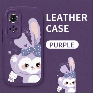 เคสโทรศัพท์มือถือหนัง TPU ซิลิโคน ลายกระต่ายน่ารัก สีม่วง สําหรับ Realme 8 9i 10 X XT X2 Pro Plus Narzo 50 5G | Xmd 212