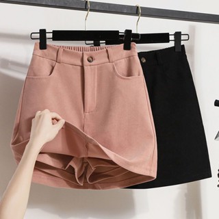 🎀พร้อมส่งจ้า🎀S-3XL;กางเกงขาสั้นยืดเอวยางยืดขนาดใหญ่กระโปรงสั้นดีไซน์ใหม่