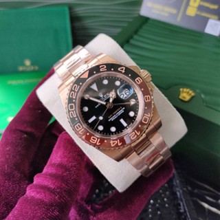 นาฬิกาข้อมือ RoLEX GMT all rosegold rootbeer