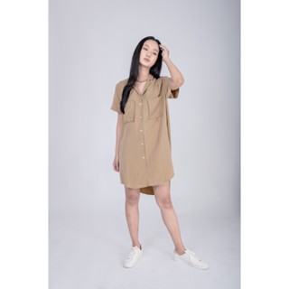 QueenCows ชุดให้นม Peller Dress Shirt (Khaki)