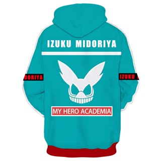 Verycos Deku เสื้อกันหนาว มีฮู้ด พิมพ์ลาย Izuku Midoriya 3D สําหรับผู้ชาย ผู้หญิง