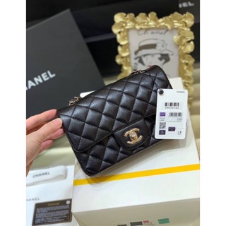 พร้อมส่งNew Chanel Classic mini 8 caviar(Ori)VIP  หนังอิตาลีนำเข้างานเทียบแท้