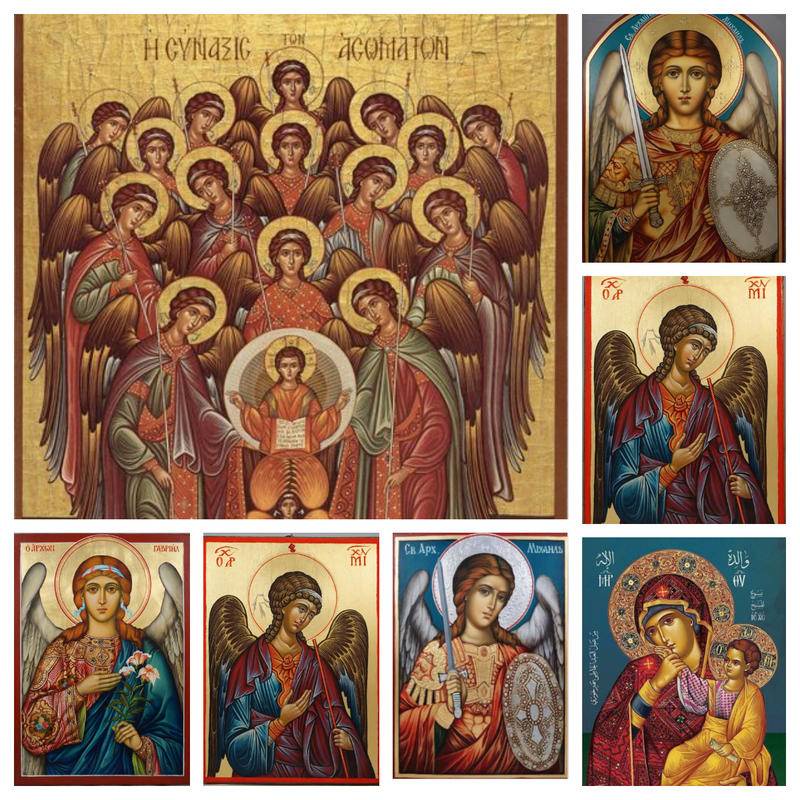 ไอคอนศักดิ์สิทธิ์ Archangel Michael Christ โปสเตอร์ Hagia Sophia - ไอคอนแองเจิลส์ wall Art ภาพวาดผ้าใบตกแต่งผนัง