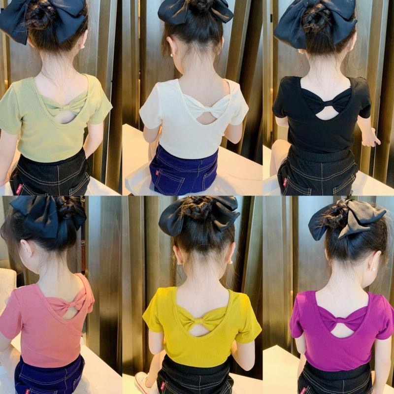 เสื้อยืดลําลอง ผ้าฝ้าย สีแคนดี้ คุณภาพสูง แฟชั่นฤดูร้อน สไตล์เกาหลี สําหรับเด็กผู้หญิง อายุ 1-8 ปี