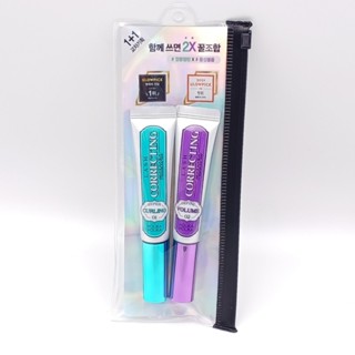 [HOLIKAHOLIKA] ชุดมาสคาร่าดัดขนตา และที่ปัดขนตา#ส่งตรงจากเกาหลี