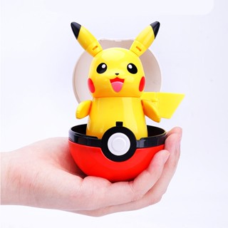 โมเดลของเล่นฟิกเกอร์ปิกาจู   Ready Stock ของเล่นเด็กของขวัญ   โปเกม่อนเอลฟ์บอล Squirtle Pikachu เอลฟ์บอล ตัวแปร Pokeball พ็อกเก็ตทอยส์