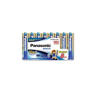 Panasonic ถ่านพานาโซนิค อีโวลต้า ขนาด AAA / แพ็ค 8 ก้อน / ชริ้งแพ็ค รุ่น LR03EG/8SL