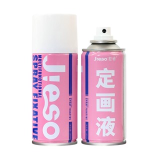 Jieso สเปรย์เคลือบงาน oil pastel สีชอล์ค สีกวอช 180 ml.