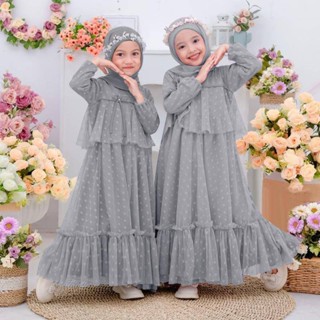 Gh - MX EMIKID GAMIS ชุดเดรส สไตล์มุสลิม สําหรับเด็กผู้หญิง ไซซ์ S-L BAJU MULSIM DRESS