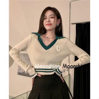 Moon  เสื้อครอป เสื้อสายเดี่ยว ย้อนยุค y2k 2022 NEW สบาย Trendy Beautiful High quality A21K01B 36Z230909