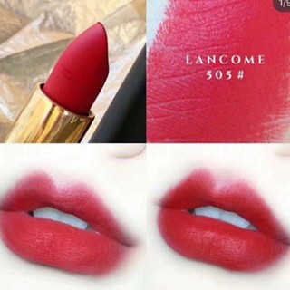 Beauty-Siam แท้ทั้งร้าน !! ลิปสติกขนาดจริงป้ายไทยพร้อมกล่อง LANCOME LABSOLU ROUGE สี 505 ADORATION