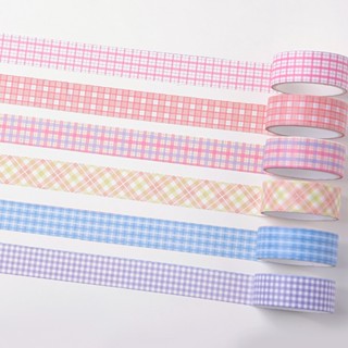 สติกเกอร์เทปวาชิ ลายสก๊อตน่ารัก DIY สําหรับตกแต่งนักเรียน