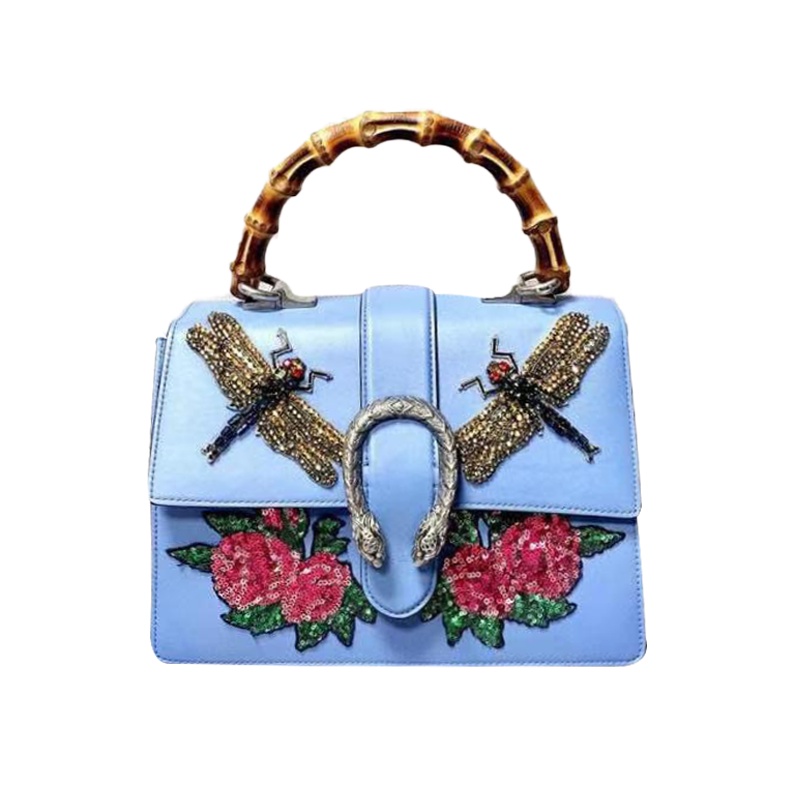◎Gucci Gucci Dionysus Bamboo Bag กระเป๋าสะพายสุภาพสตรีสีน้ำเงินที่มีประโยชน์