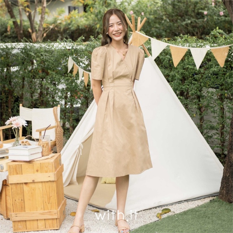 ส่งต่อ รวมค่าส่ง เดรส With.it รุ่น Darin Dress ใส่ไปงานแต่งครั้งเดียว ✨ 👗💃ส่งต่อ 290฿ จากราคา 490฿💃👗