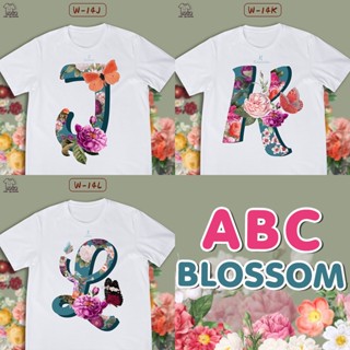 เสื้อลายตัวอักษร ABC BLOSSOM ดอกไม้ (J K L)