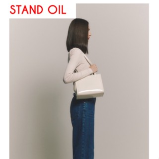 [STAND Oil] กระเป๋าสะพายไหล่ หนังออบลอง ขนาดเล็ก 2 สี