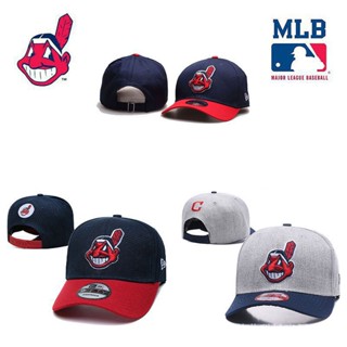 14zt MLB Cleveland Indians หมวกแก๊ปผู้ชาย หมวกวินเทจ หมวกสแน็ปแบ็ค vWMl SO51