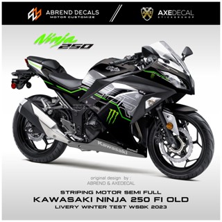 สติกเกอร์ ลาย NINJA 250fi OLD LIVERY WINTER TEST 2023bk/KAWASAKI NINJA FI สําหรับติดตกแต่งรถจักรยานยนต์ สินค้าพร้อมส่ง