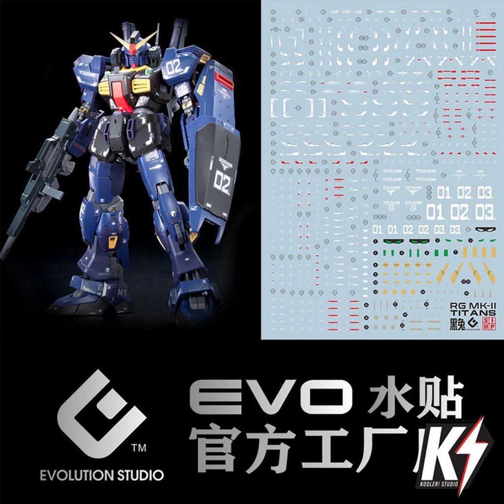 Waterdecal EVO RG MK-II Titans #ดีคอลน้ำสำหรับติดกันพลา กันดั้ม Gundam พลาสติกโมเดลต่างๆ