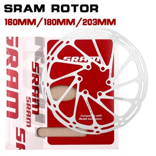 ใบดิส SRAM ใบพัดเบรกดิสก์ MTB 160/180/203 มม. ใบพัดเบรกกลาง จักรยานถนนบนภูเขา 6 โบลต์