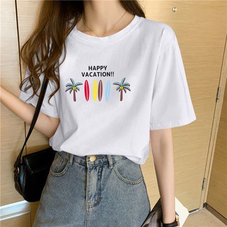 ⭐ พร้อมส่ง ⭐ เสื้อยืดคอกลมแขนสั้นแฟชั่น เสื้อยืดผู้หญิง เสื้อยืดผู้หญิง เสื้อยืดสีพื้น #W21