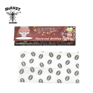 กระดาษโรล Hornet กลิ่นกาแฟ 78 มม 50 แผ่น/ตลับ 🌿 Hornet Coffee Rolling Papers 78mm 1 1/4 Size 50 Leaves/Booklets