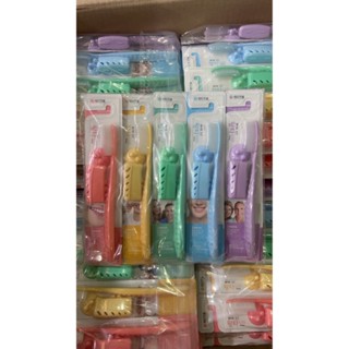 [สุ่มสีจ้า] (แท้ / พร้อมส่ง)แปรงสีฟันขนนุ่ม Denticon Wangta White Dual Toothbrush ขนสีขาวพาสเทล1 ด้าม