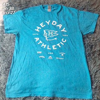 เสื้อยืดมือสอง เสื้อยืดแฟชั่น เสื้อยืดสีฟ้า เสื้อใส่นอน
