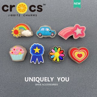 jibbitz crocs ของแทั กระดุมจิ๊บบิทซ์ LED รูปดอกไม้ สําหรับตกแต่งรองเท้า