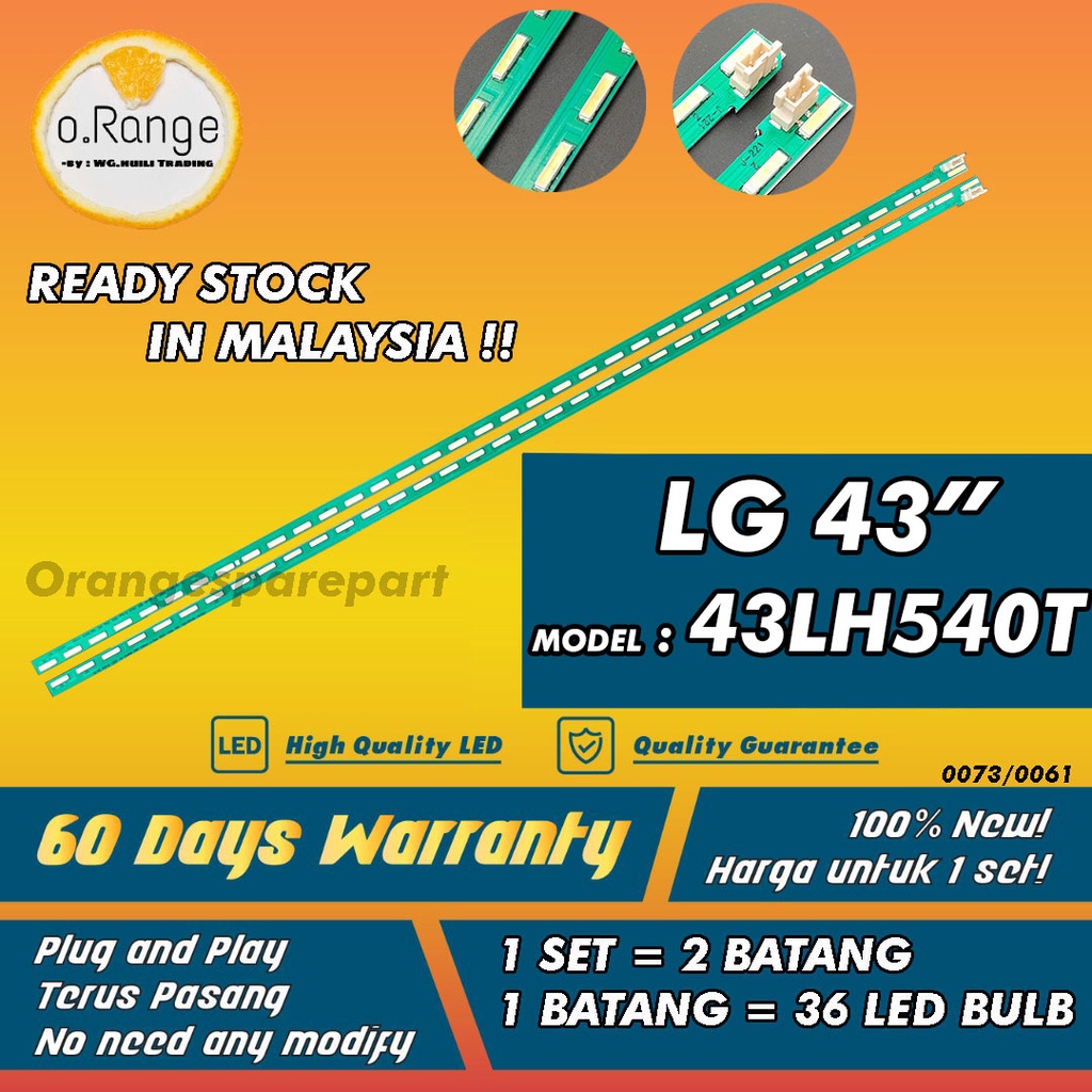 43" LG 43LH540T LAMP 43 INCH LED TV BACKLIGHT 43LH540 Mlz3 "
