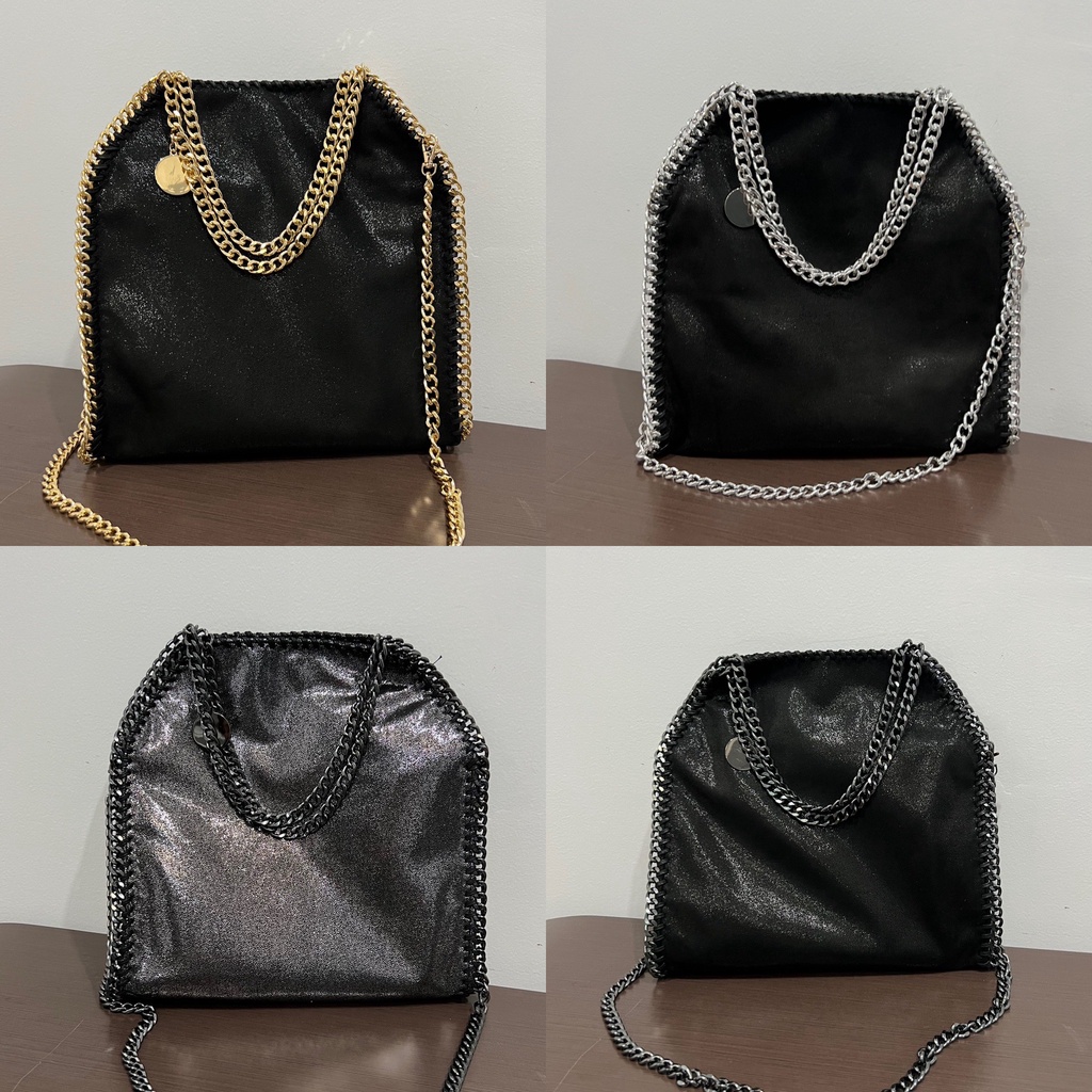STELLA MACCARTNEY รุ่น Falabella Shaggy Deer Fold Tiny Tote 12 inch กระเป๋าถือ&สะพายข้าง  พรีเมียม สไตล์แบรนด์เนม จุเยอะ