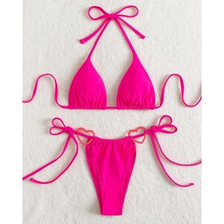 ชุดว่ายน้ำ บิกินี่Hot pink two-piece ทูพีชสีชมพูบานเย็น