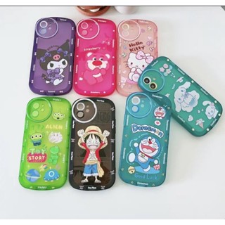 เคสไอโฟน13 i14 เคสกล้องกันกล้องนิ่ม ลายการ์ตูน สำหรับรุ่น i3pro i13promax i13 i14 i14pro i14promax