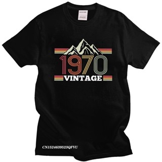 คลาสสิก Retro 1970 Tshirt ผู้ใหญ่ Camisas Mend พรีเมี่ยมผ้าฝ้ายเสื้อยืดลูกเรือคอ50th วันเกิด Camisas Casual Mountain Tee