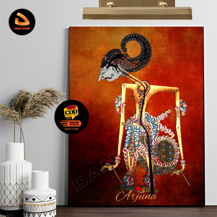 Arjuna Harjuna Janoko Wayang โปสเตอร์สําหรับตกแต่งผนังและแสดงในห้องนั่งเล่น AJ4