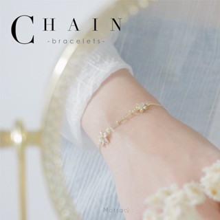 Chain Bracelets 🤎 สร้อยข้อมือโซ่Mottashopที่มีความชิคความเก๋