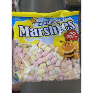 Marshies Mini Assorted Marshmallows ( Markenburg Brand ) 150 G. มาร์ชแมลโลว์ สีเหลือง , สีชมพู , สีส้ม , สีขาว ( ตรา มาร์เคนเบิร์ก )