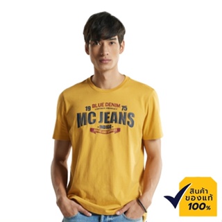 Mc Jeans  เสื้อยืดแขนสั้นผู้ชาย คอกลม สีเหลือง MTSZ713เสื้อยืดอินเทรนด์_02