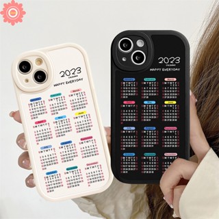 เคสโทรศัพท์มือถือแบบนิ่ม TPU ลายปฏิทิน 2023 สําหรับ Samsung A14 A12 A04s A32 A50 A50s A33 A13 A23 A04 A03s A22 A73 A30s A53 A21s A52s A11 A20s A72 A03 A52 A51 A02s A31 A71 A10s A20