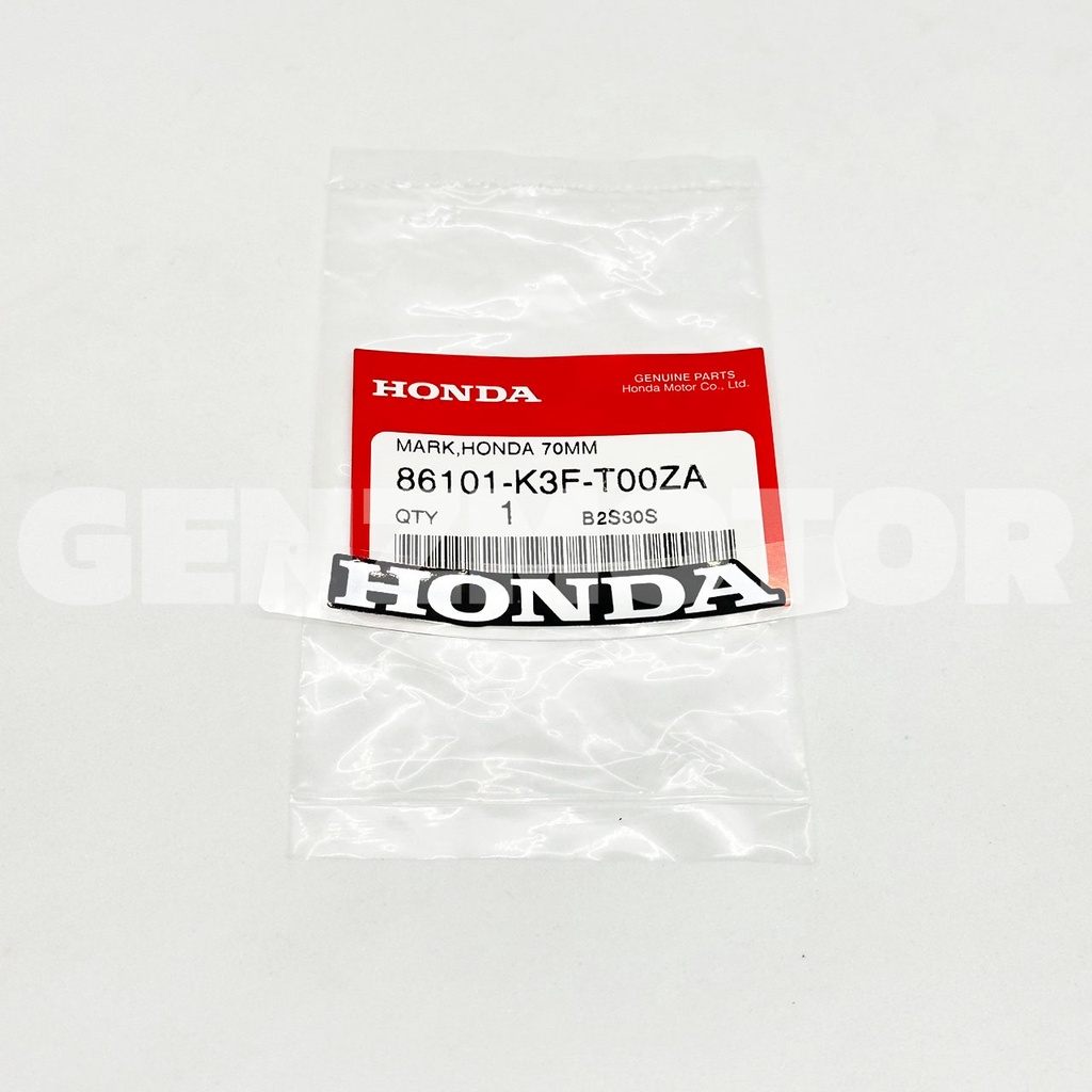 สติ๊กเกอร์ ติดบังแตร ติดครอบด้านหน้า Wave125i LED 2023 ตัวโค้ง HONDA 70 mm. แท้ศูนย์ 86101-K3F-T00ZA