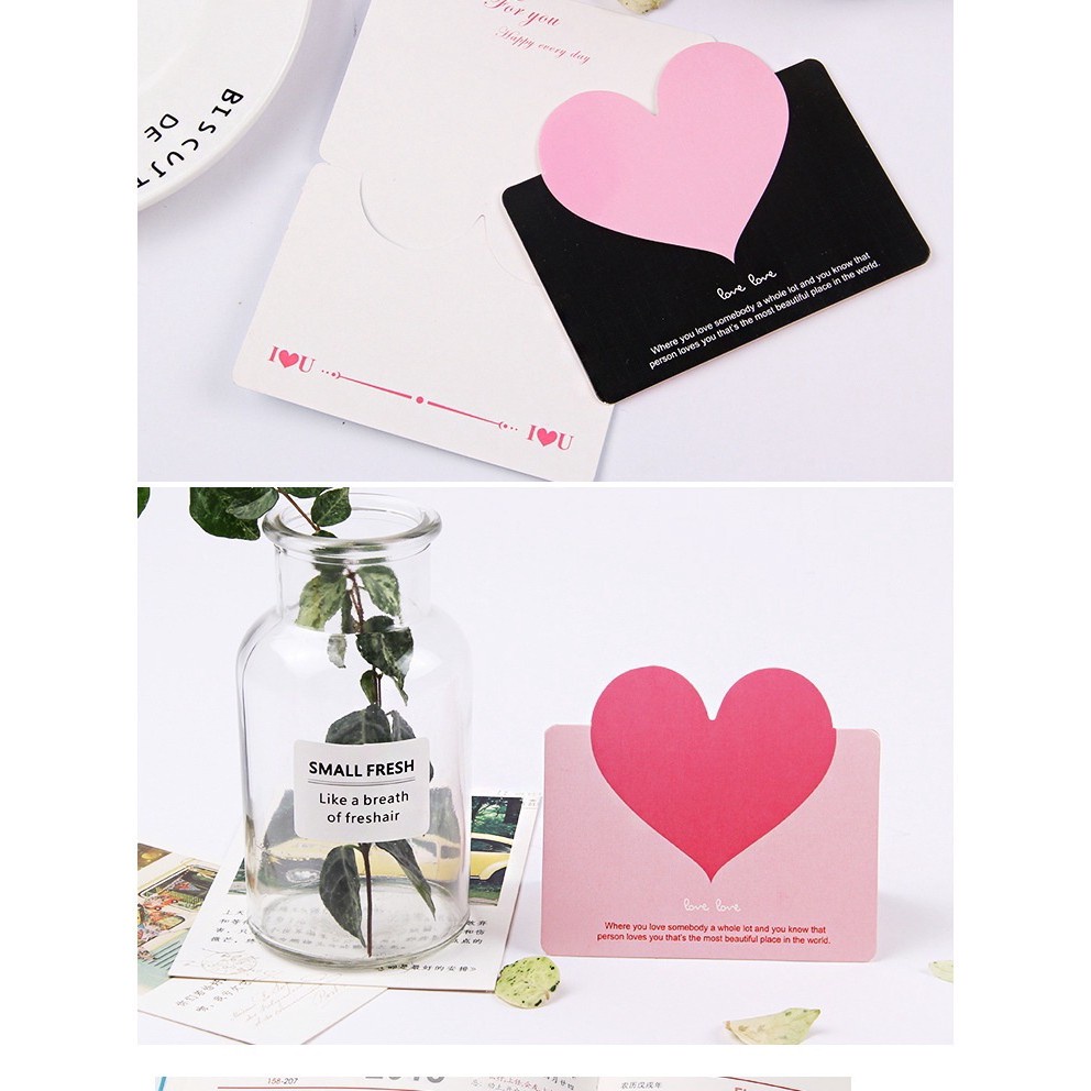 การ์ดอวยพรวันเกิด การ์ดอวยพรวันเกิด รูปหัวใจ ของขวัญวันวาเลนไทน์ ช่อดอกไม้ คริสต์มาส งานแต่งงาน ข้อความอวยพร ขอขอบคุณ 10 ชิ้น - รูปที่ 5