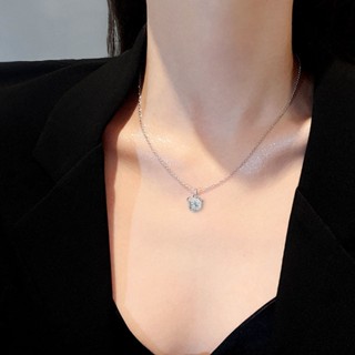 necklace สร้อยคอไทเทเนียม จี่หัวลูกหมี น้ำหนักเบาลูกหมีประดับตก