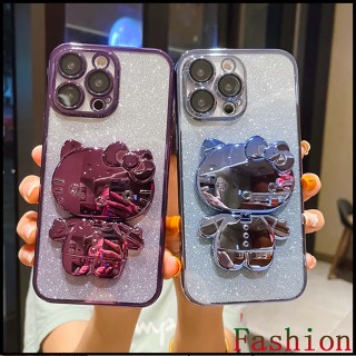 ❤️จัดส่งทันที❤️ใช้กับ เคสiPhone Kitty mirror Swivel bracket เคสไอโฟน11 เท่ๆ เคสซิลิโคน ไอโฟน 14 Pro max case for iPhone13 เคสi12promax เคสไอโฟน 11 เคสไอโฟน13 เคสi11 IP 13Pro เคสiPhone12 caseiPhone11 เคสไอโฟน14promax เคสไอโฟน13promax