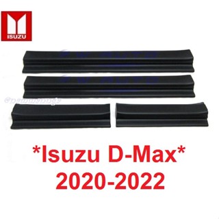 ชายบันไดประตู สคัพเพลท Isuzu D-Max Dmax 2020 - 2023 สีดำ อีซูซุ ดีแม็กซ์ รุ่น 4 ประตู คิ้วกันรอยขอบประตู ดีแมค ชายบันได