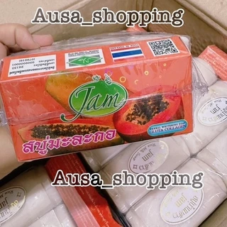 สบู่น้ำนมข้าว แจม รุ่นขอนไม้ ขนาด 100 กรัม **แพ็ค 12 ก้อนแถมฟรี 1 ก้อน**