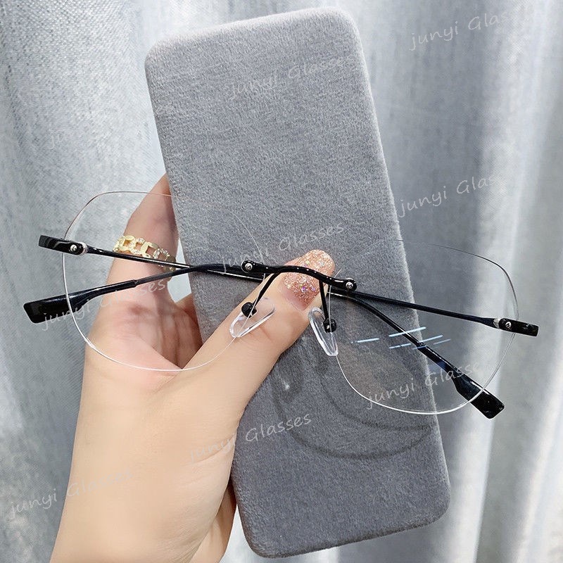 【พร้อมส่ง】แว่นตา กรอบโลหะ ทรงสี่เหลี่ยม ป้องกันแสงสีฟ้า สไตล์เกาหลี สําหรับผู้หญิง และผู้ชาย